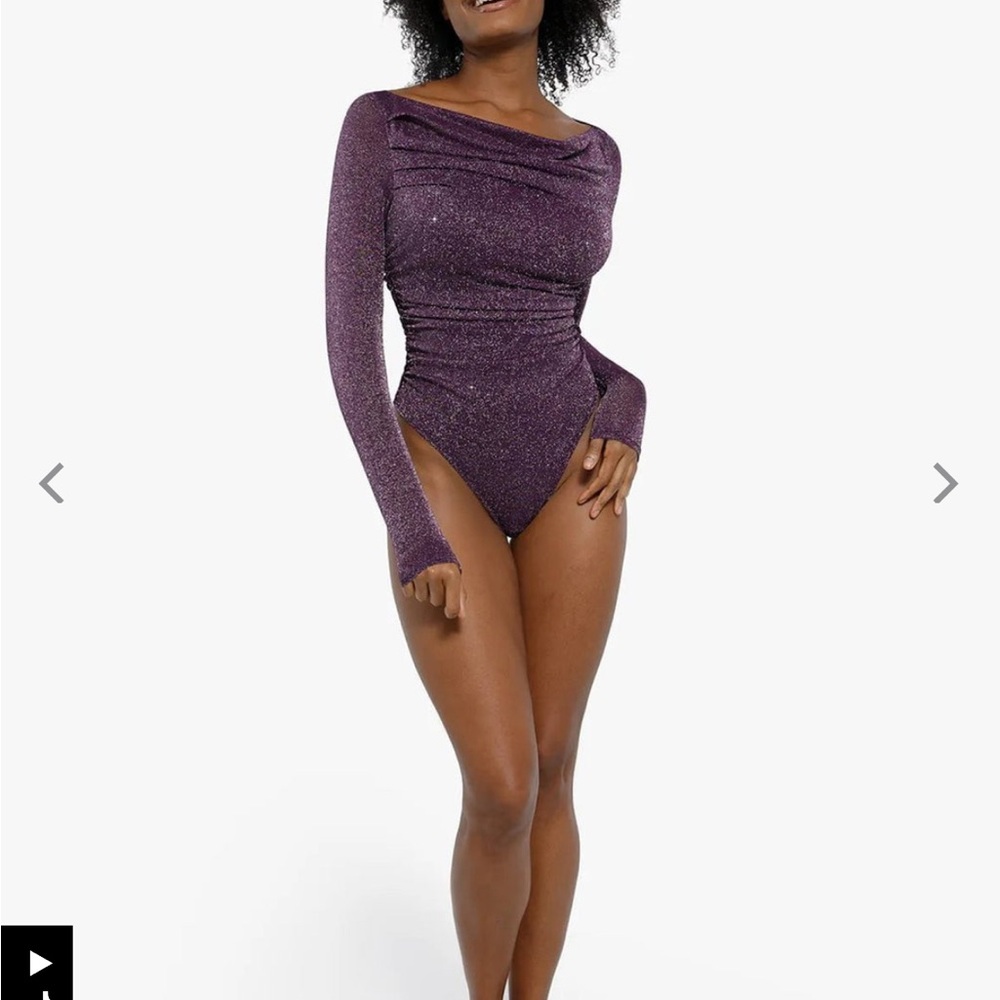NWT Popilush Shapewear Knit Long Sleeve Slimming Bodysuit - Picture 4 of 15